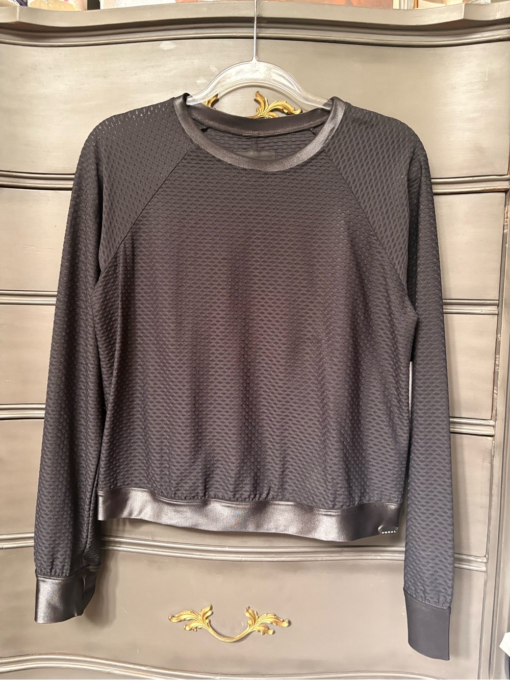 Koral Sofia Netz Pullover in Black | Medium